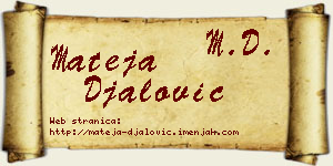 Mateja Đalović vizit kartica